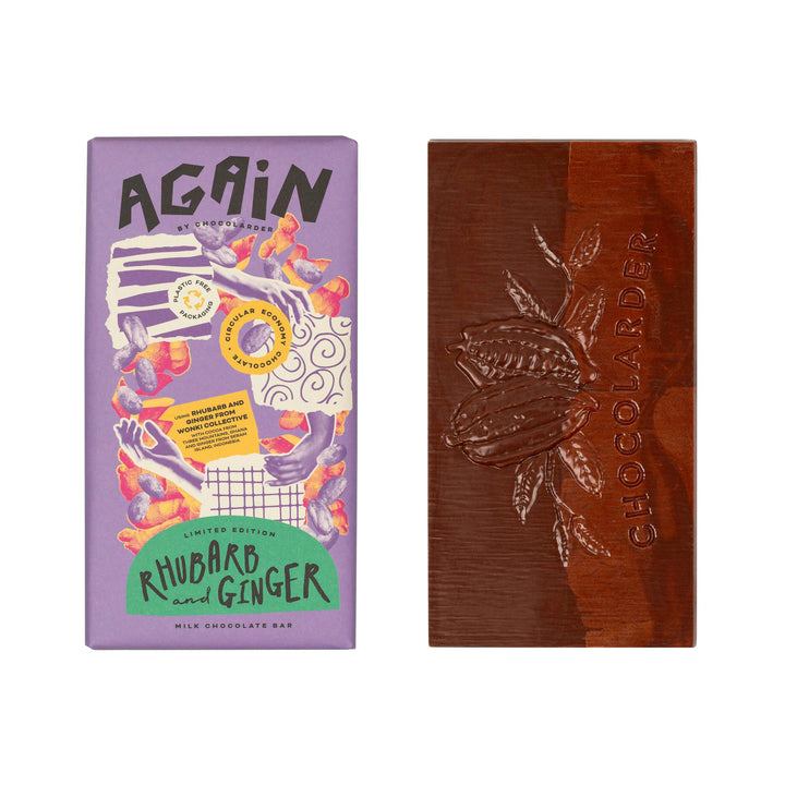 Again - Rhubarb and Ginger Milk Chocolate Bar