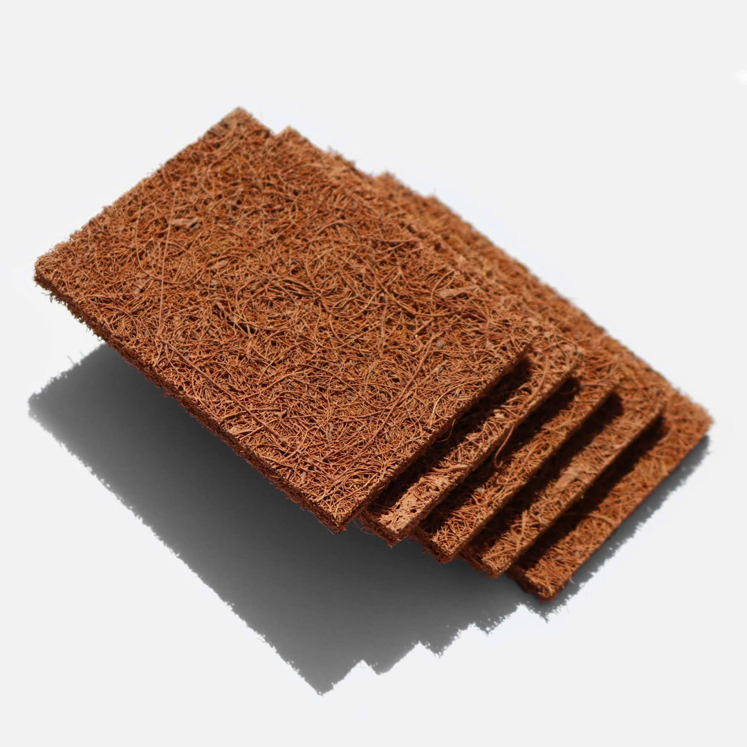 Biodegradable Coconut Kitchen Scourers - 5 Pack
