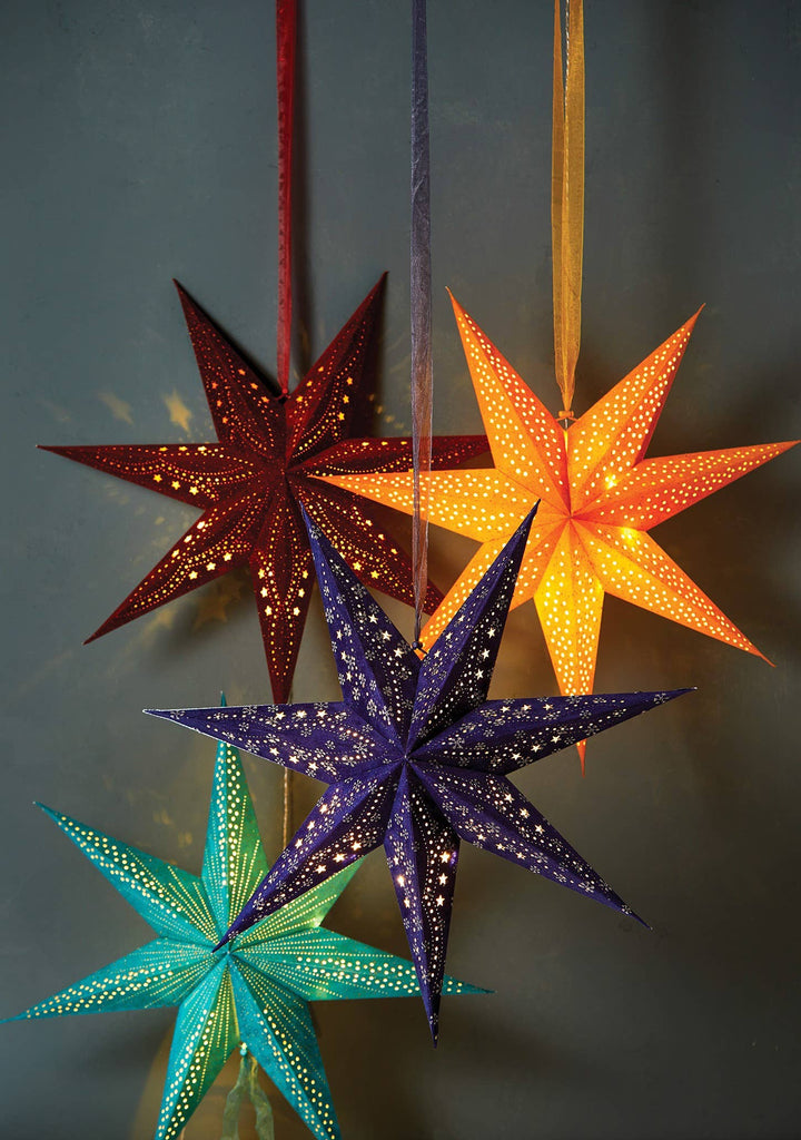 Rich Orange Light Up Velvet Star