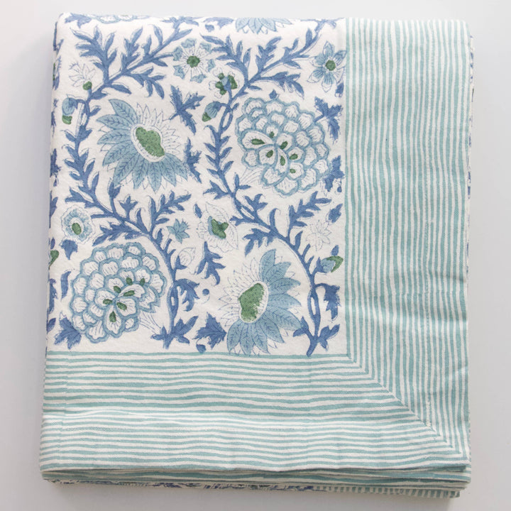 Sunny Day Blockprinted Tablecloth