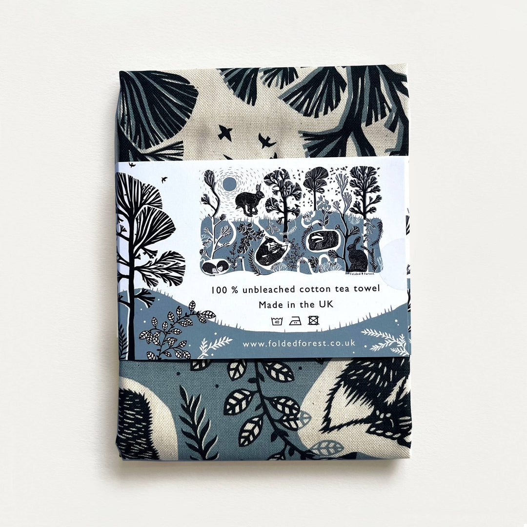 Cotton Tea Towel - Leaping Hare