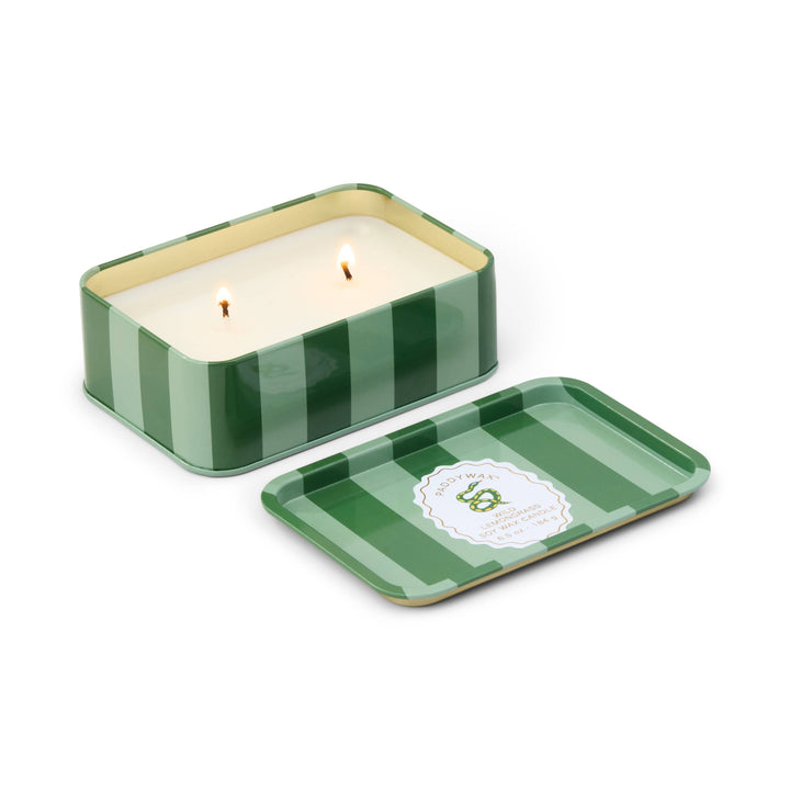 A Dopo Snake Printed Tin Candle - Wild Lemongrass