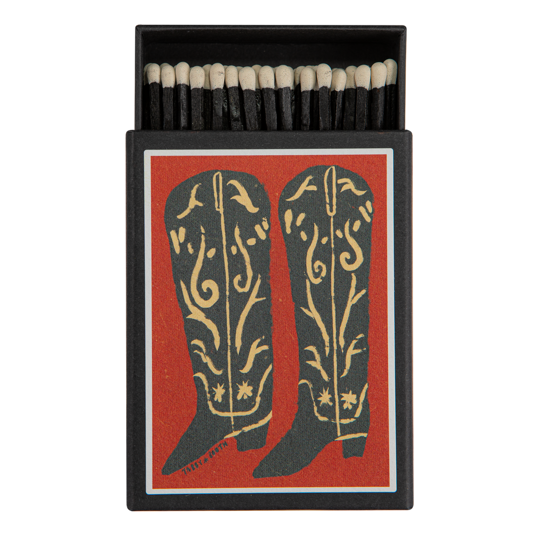 Tabby Booth Cowboy Boots Keepsake Matchbox