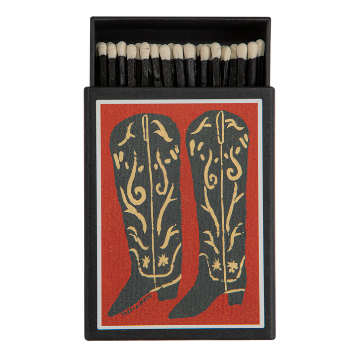 Tabby Booth Cowboy Boots Keepsake Matchbox