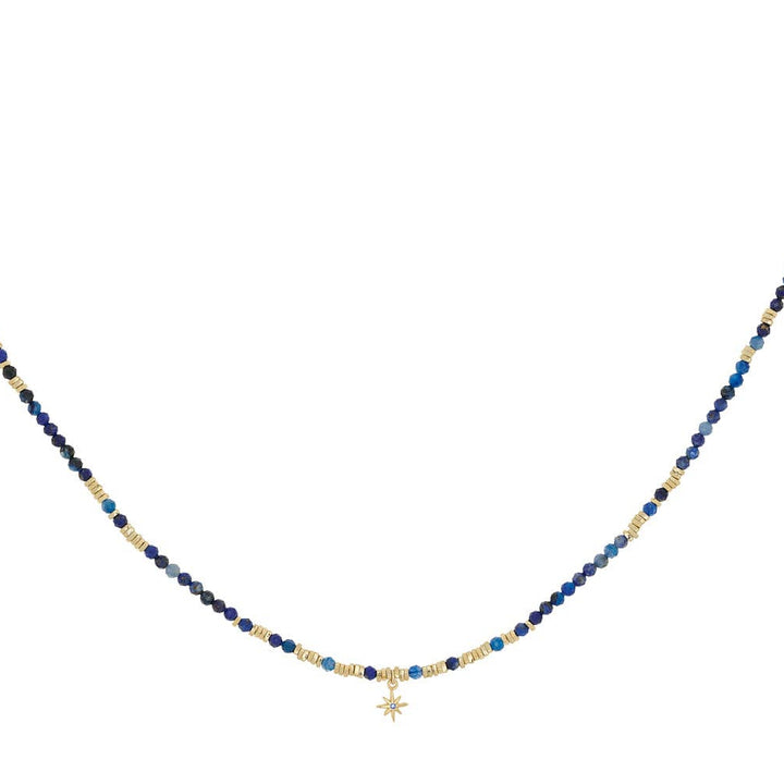 Yolanda Gold & Kyanite Mix Gemstone Necklace