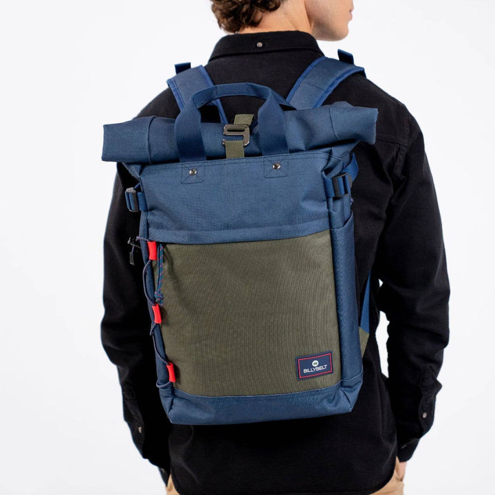 Adventurer 100% Recycled Backpack - Navy & Khaki