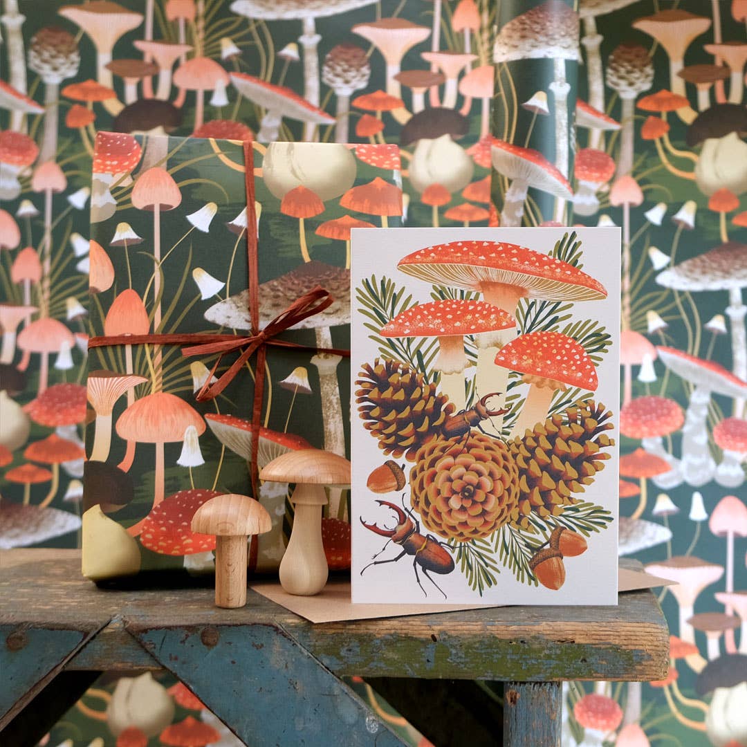 Fungi Wrapping Paper Sheet