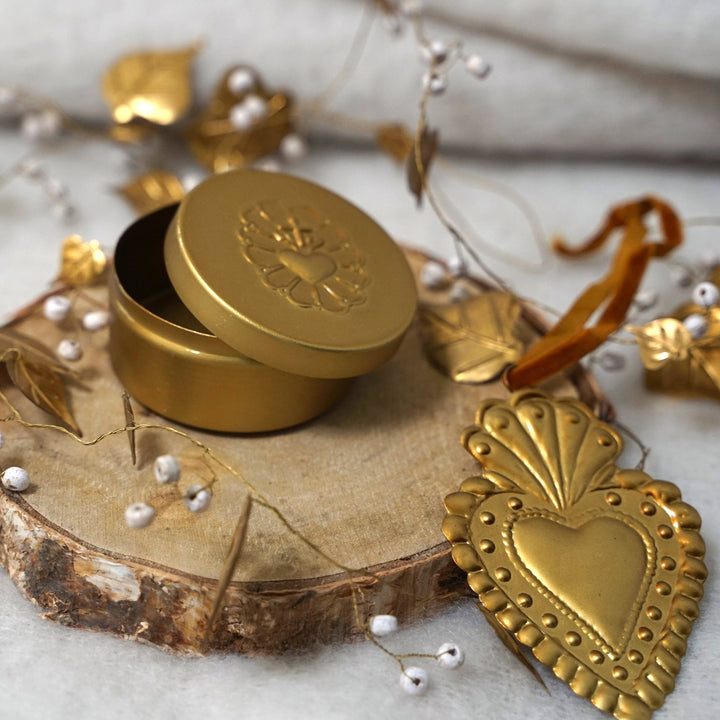 Sacred Heart Brass Keepsake Box
