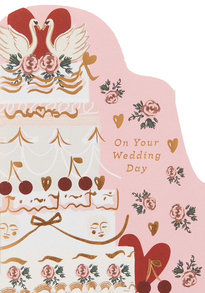 Vintage Wedding Cake Card