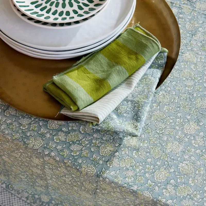Arushi Tablecloth in Sage & Blue