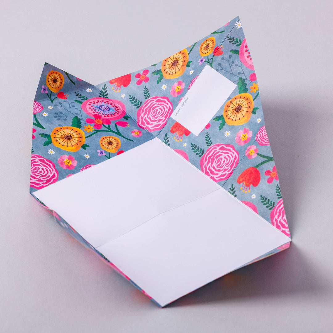 Wildflower Pigeon Folding Letter  Set - Pack of 6
