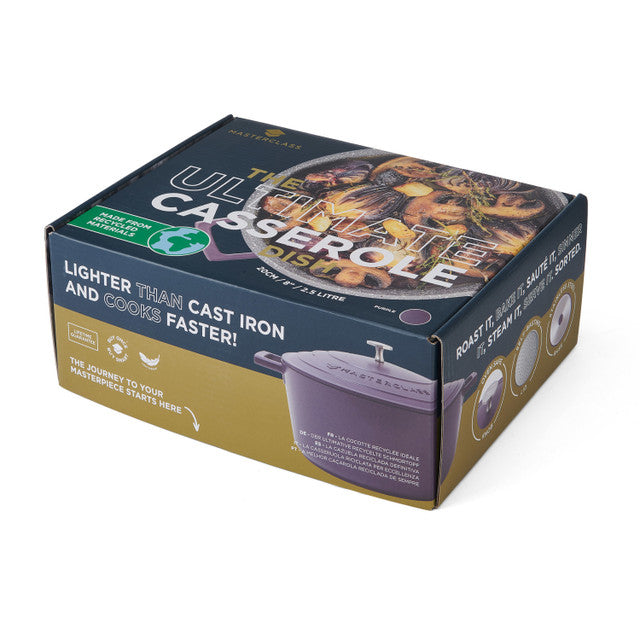 Cast Aluminium Purple Casserole Dish | 2.5L Capacity