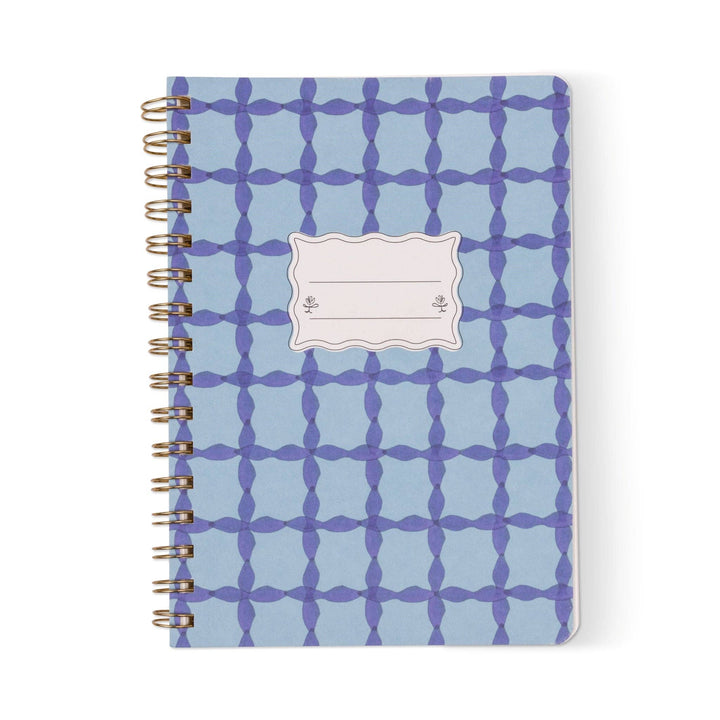 Blue Lattice A5 Twin Wire Notebook