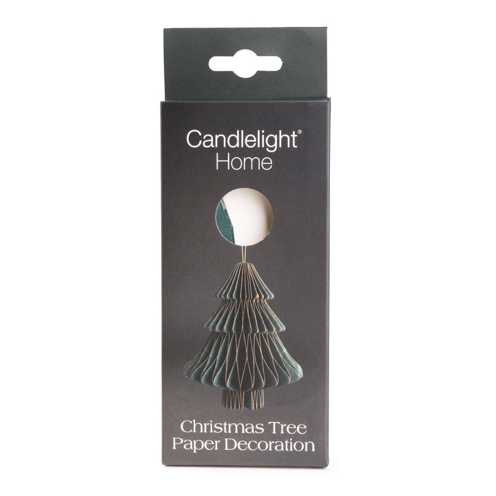 Christmas Tree Green Paper Decoration - 15cm
