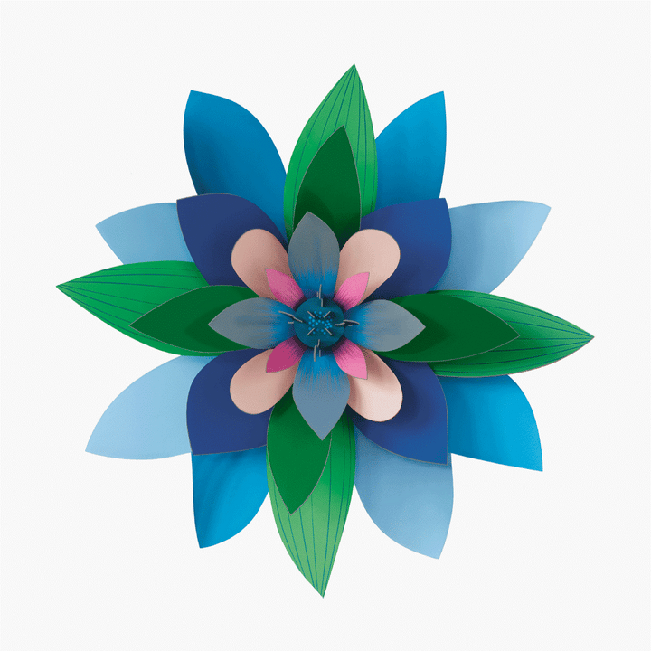 Deluxe Plum Granita Flower 3D Model Kit