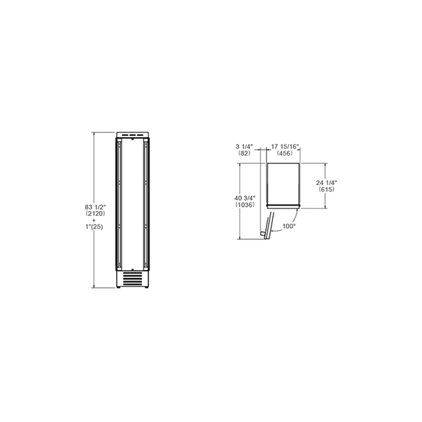 Bertazzoni Master Series - 45cm Built-in Freezer Column Panel Ready