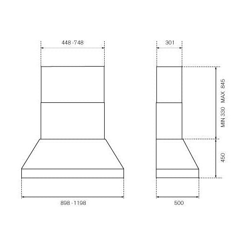 Bertazzoni Master Series - 90cm Wallmount Hood