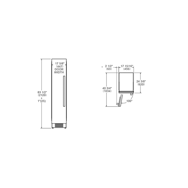 Bertazzoni Master Series - 45cm Built-in Freezer Column Stainless Steel