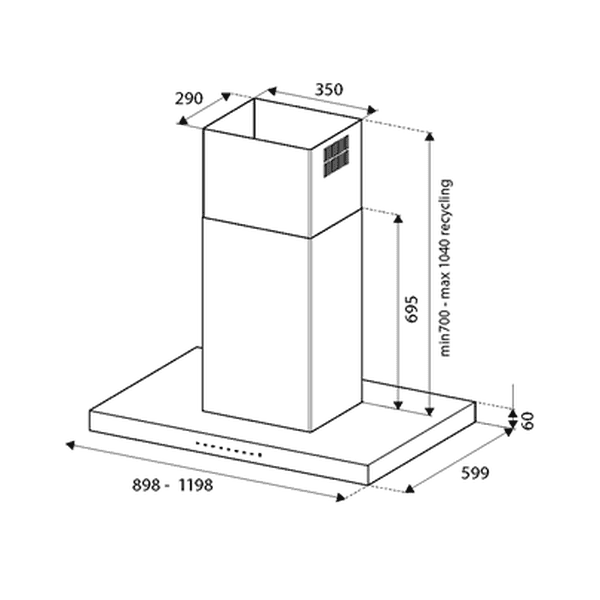 Bertazzoni Professional Series - 120cm Island Mount Hood