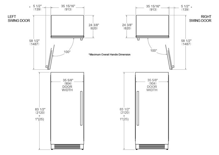 Bertazzoni Master Series - 75cm Built-in Refrigerator Column Stainless Steel