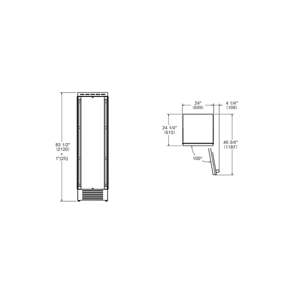 Bertazzoni Professional Series - 60cm Built-In Refrigerator Column Panel Ready