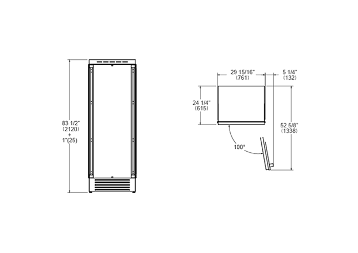 Bertazzoni Professional Series 75cm Built in Refrigerator Column