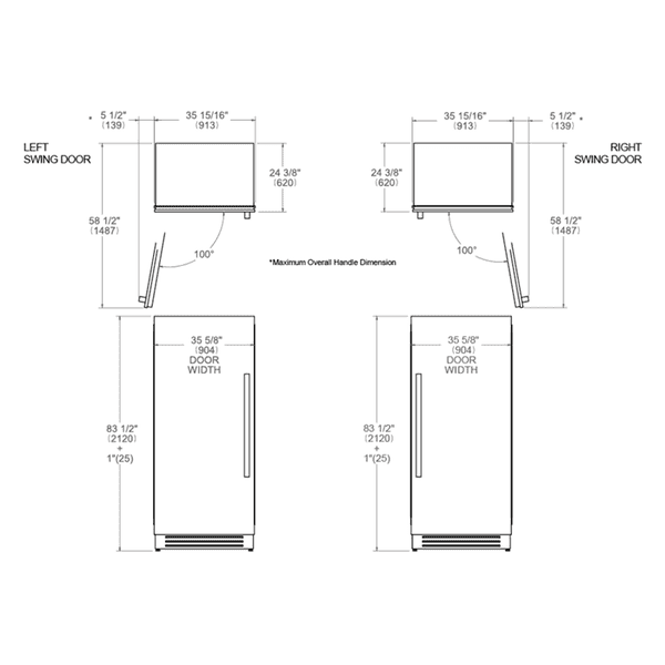 Bertazzoni Master Series - 75 cm Built-in Refrigerator Column Stainless Steel