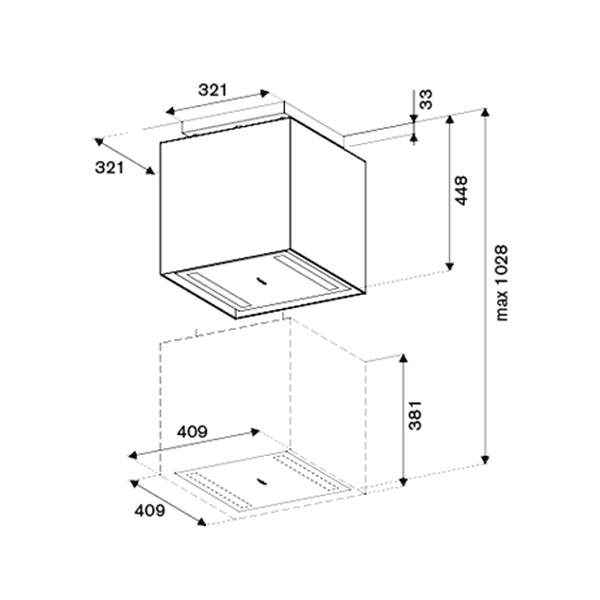 Bertazzoni Modern Series - 40cm Up and Down Hood