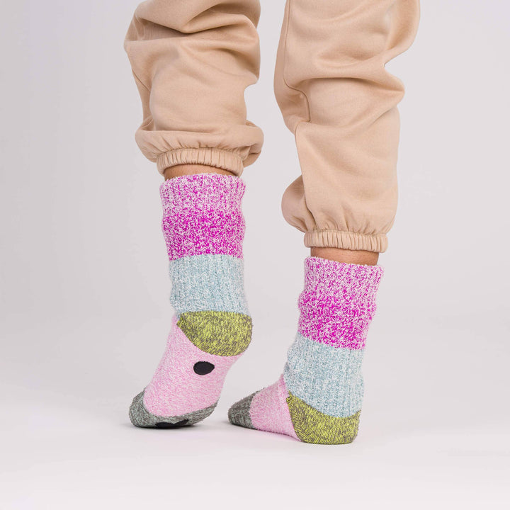 Colour Block House Socks: Size 5-8