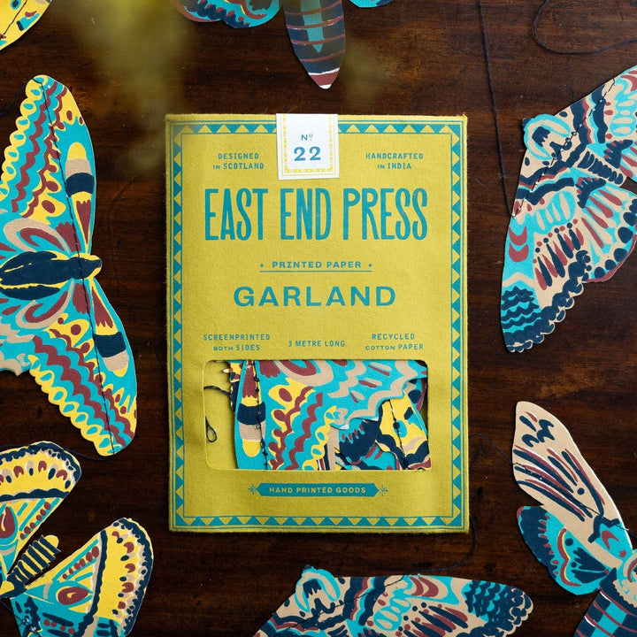 British Moths Sewn Garland