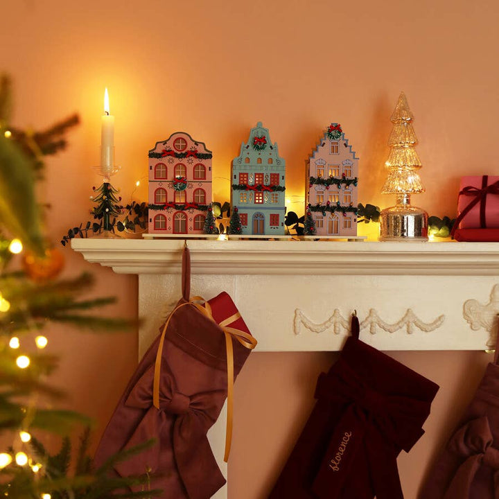 Pink Festive Light Up House