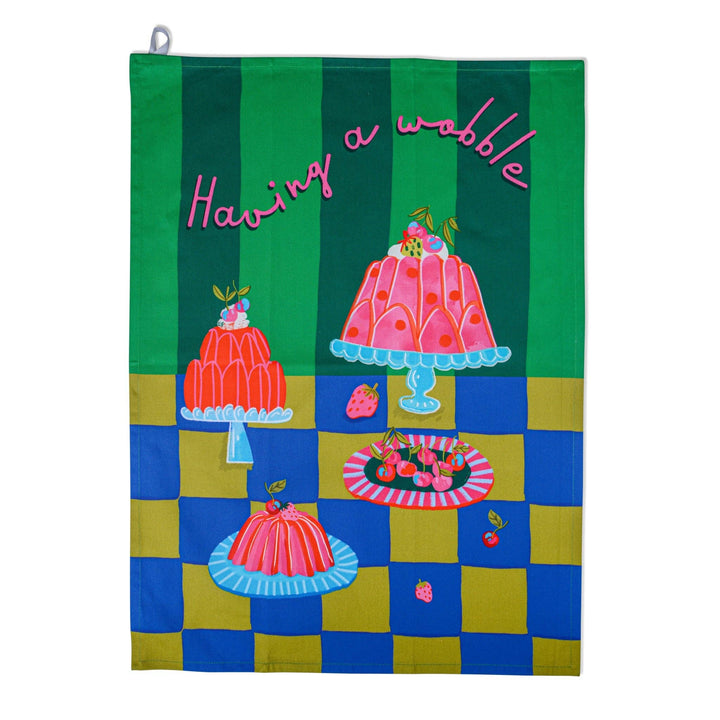 Having a Wobble Hijinx Tea Towel