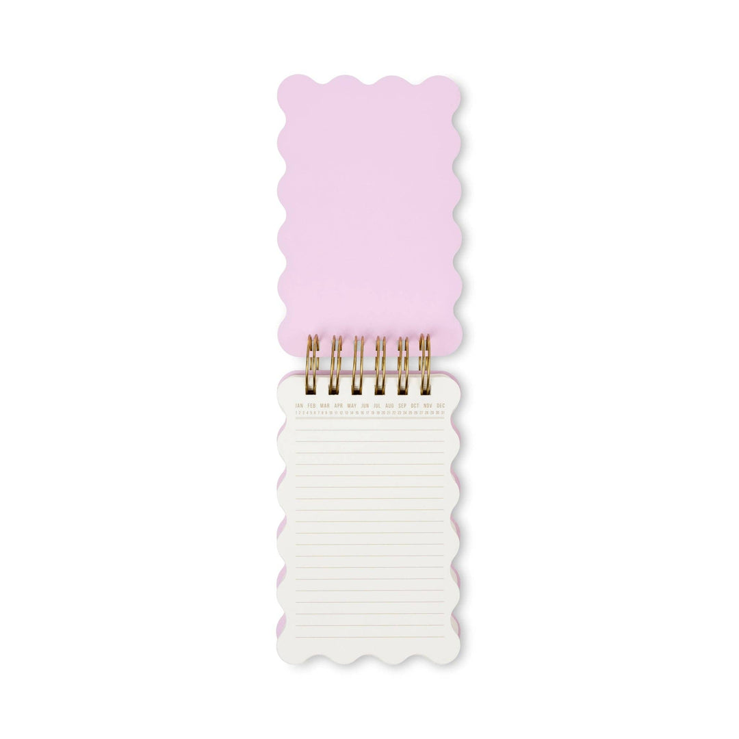 Cherry Peach Marble Wavy Notepad