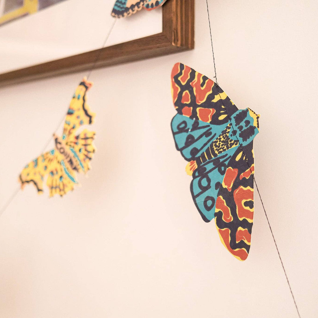 British Moths Sewn Garland