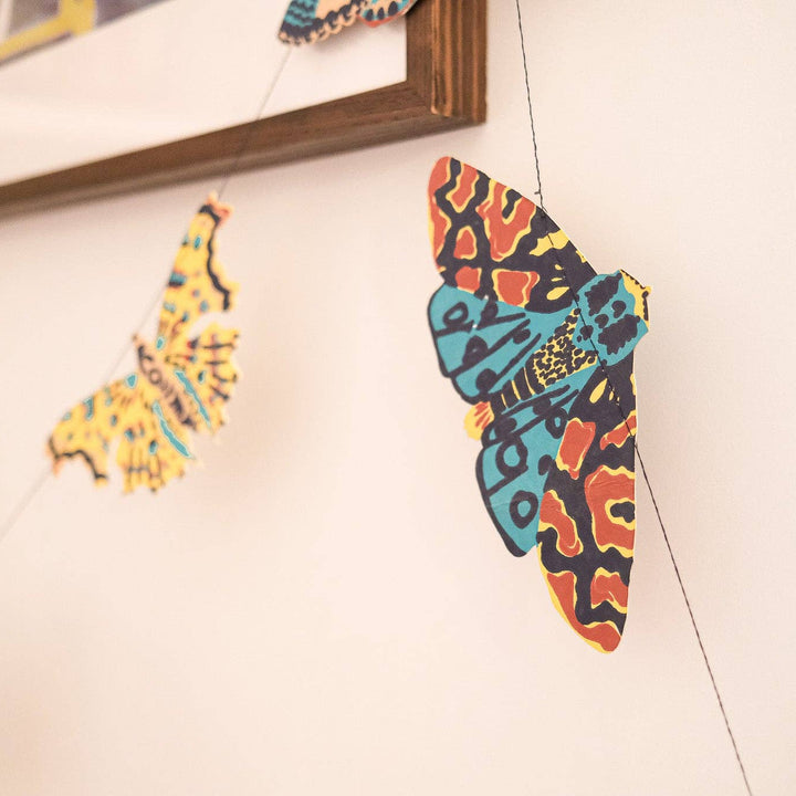 British Moths Sewn Garland