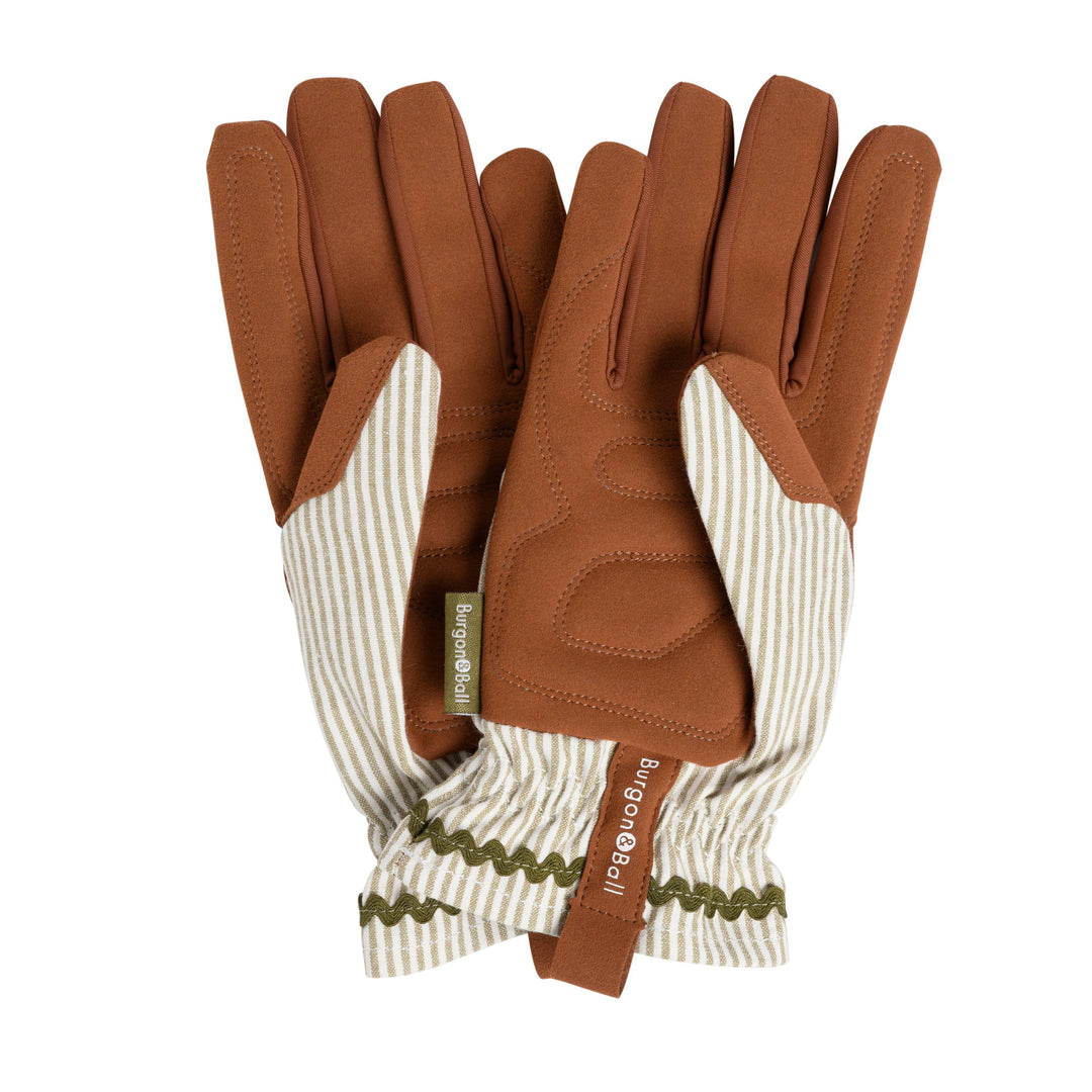 Olive Stripe Garden Gloves