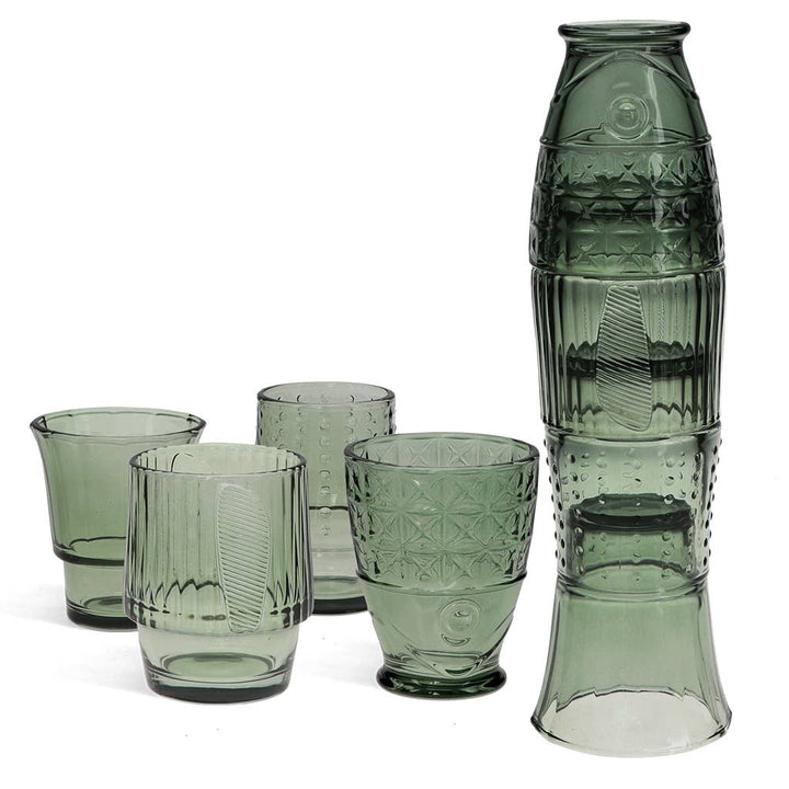 Fish Stacking Glass Tumblers