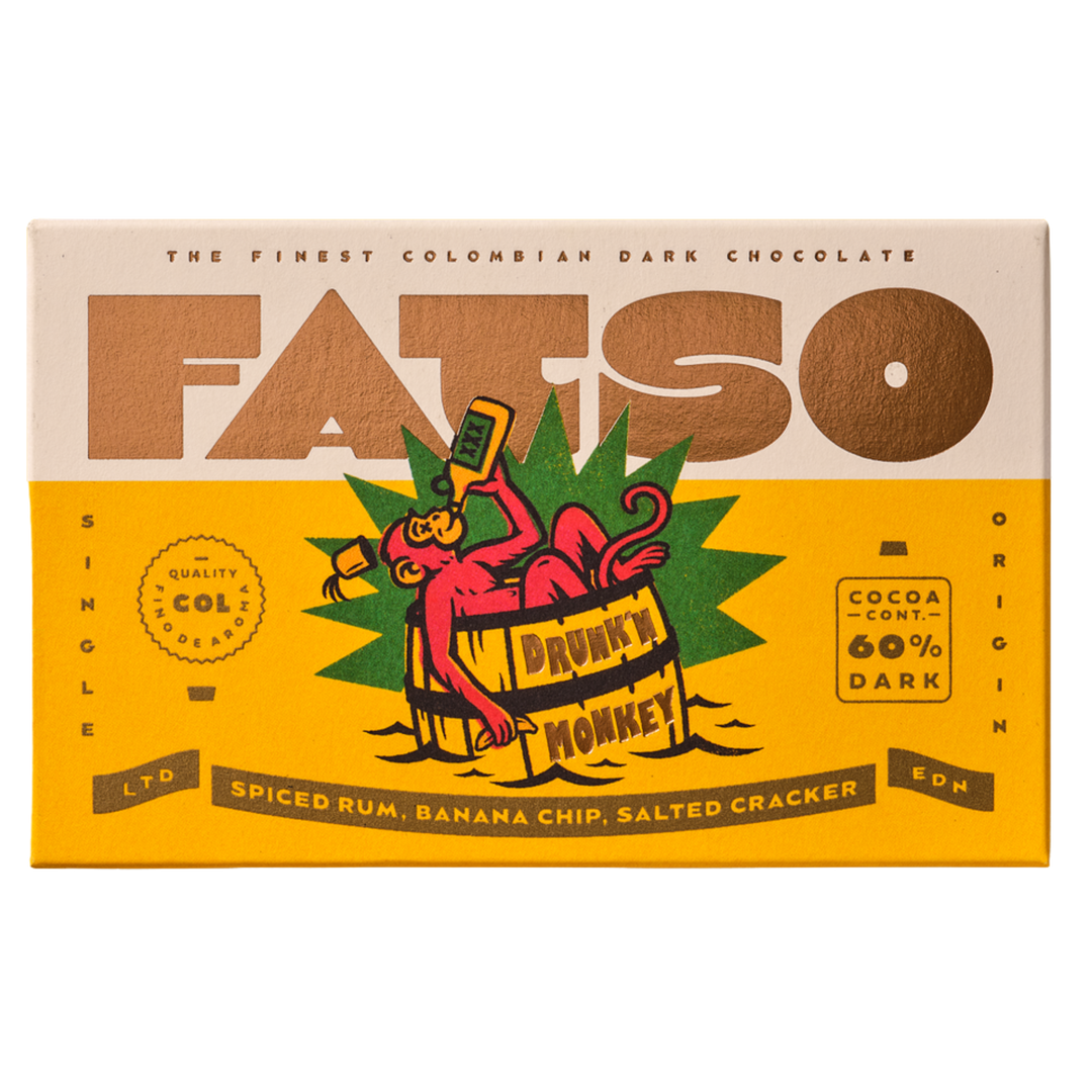 Drunk'n Monkey 60% Dark chocolate vegan chunky bar