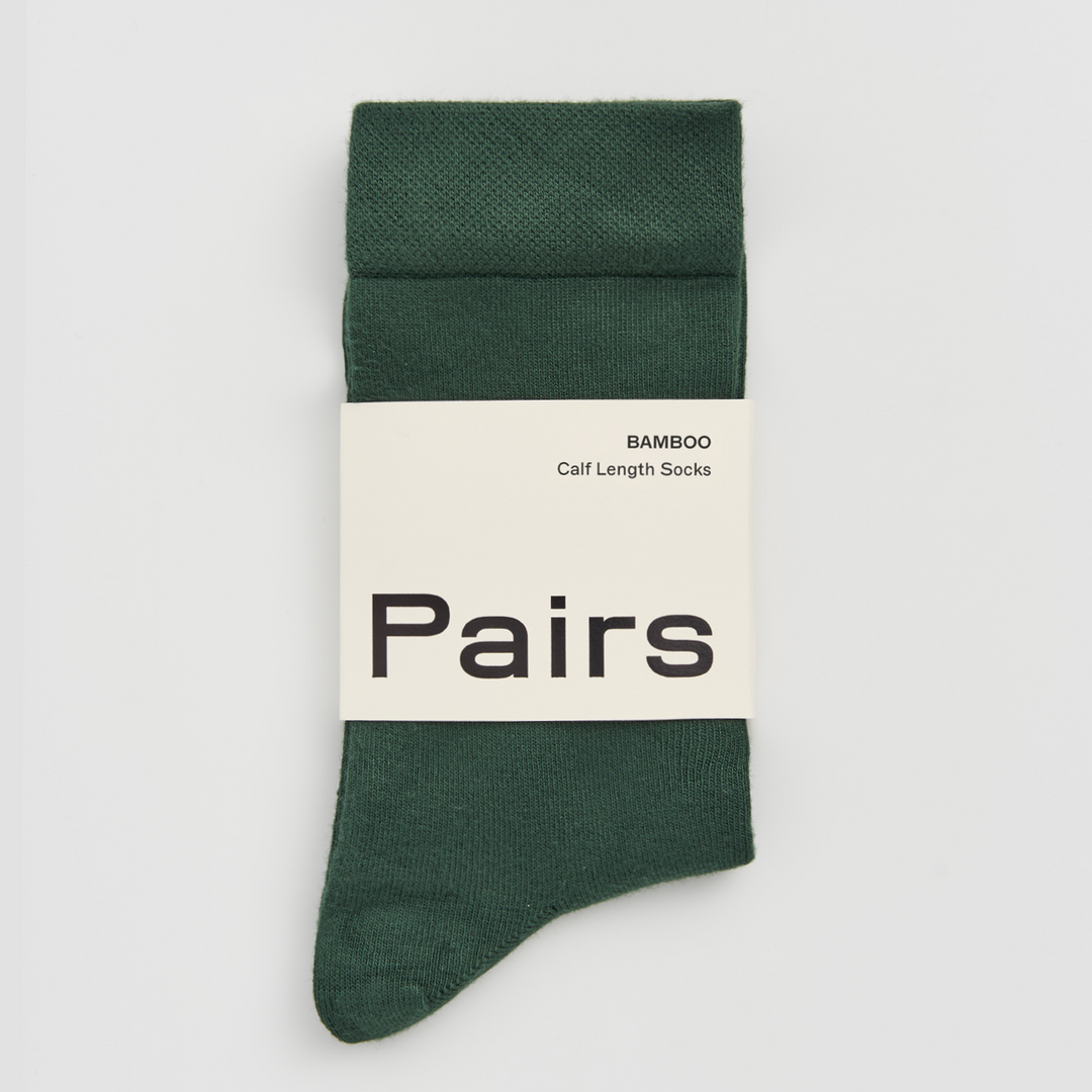 Pairs Glen Green Bamboo Socks