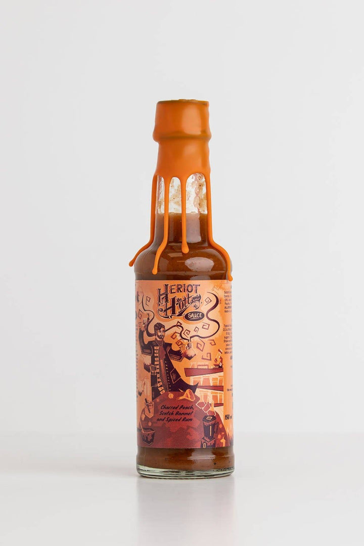 Charred Peach, Scotch Bonnet and Spiced Rum Sauce