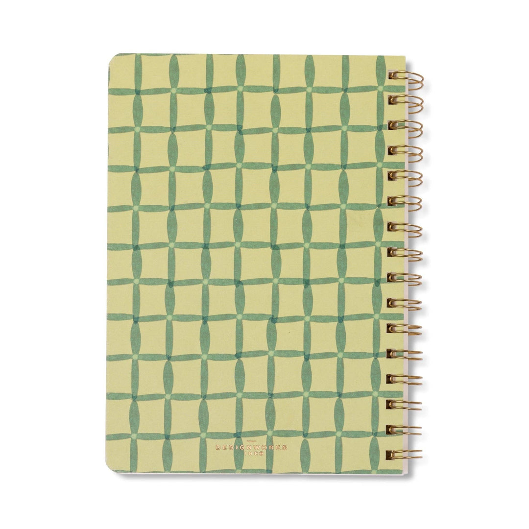 Green Lattice A5 Twin Wire Notebook