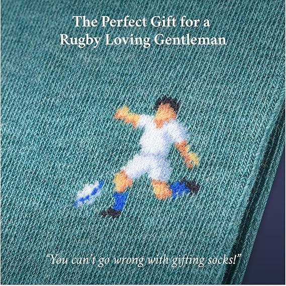 The Raging Rugby Player | Novelty Socks for Rugby Fans
