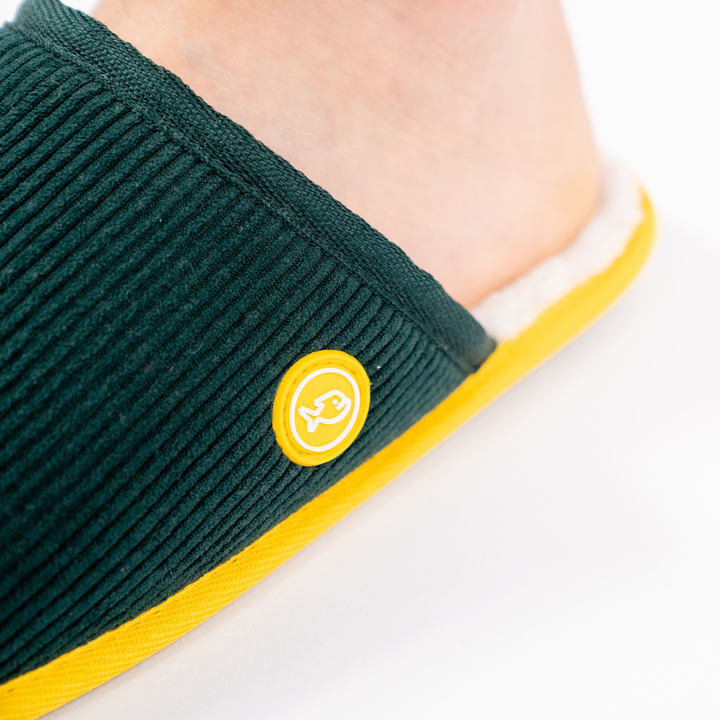 Green Corduroy Slippers