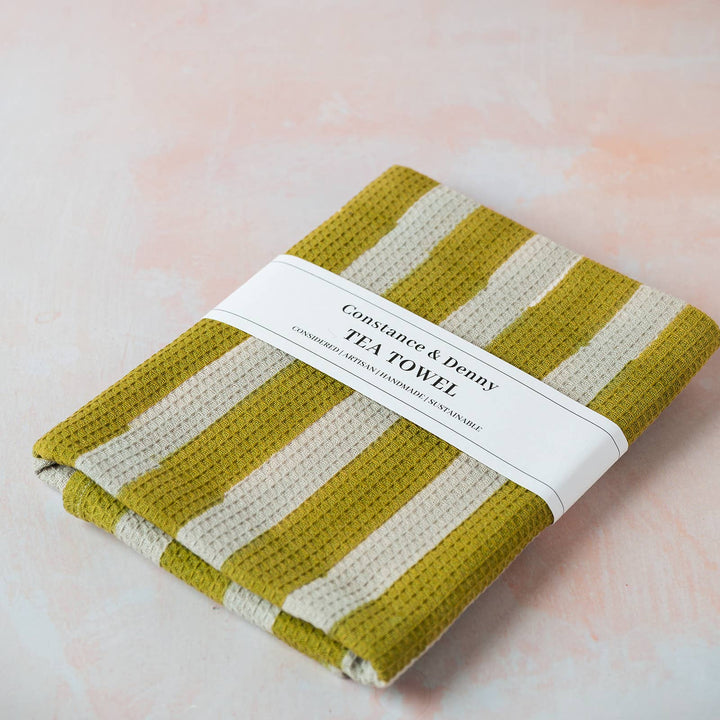 Olive Stripe Tea Towel