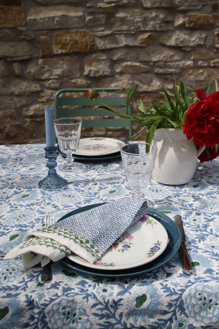 Sunny Day Blockprinted Tablecloth