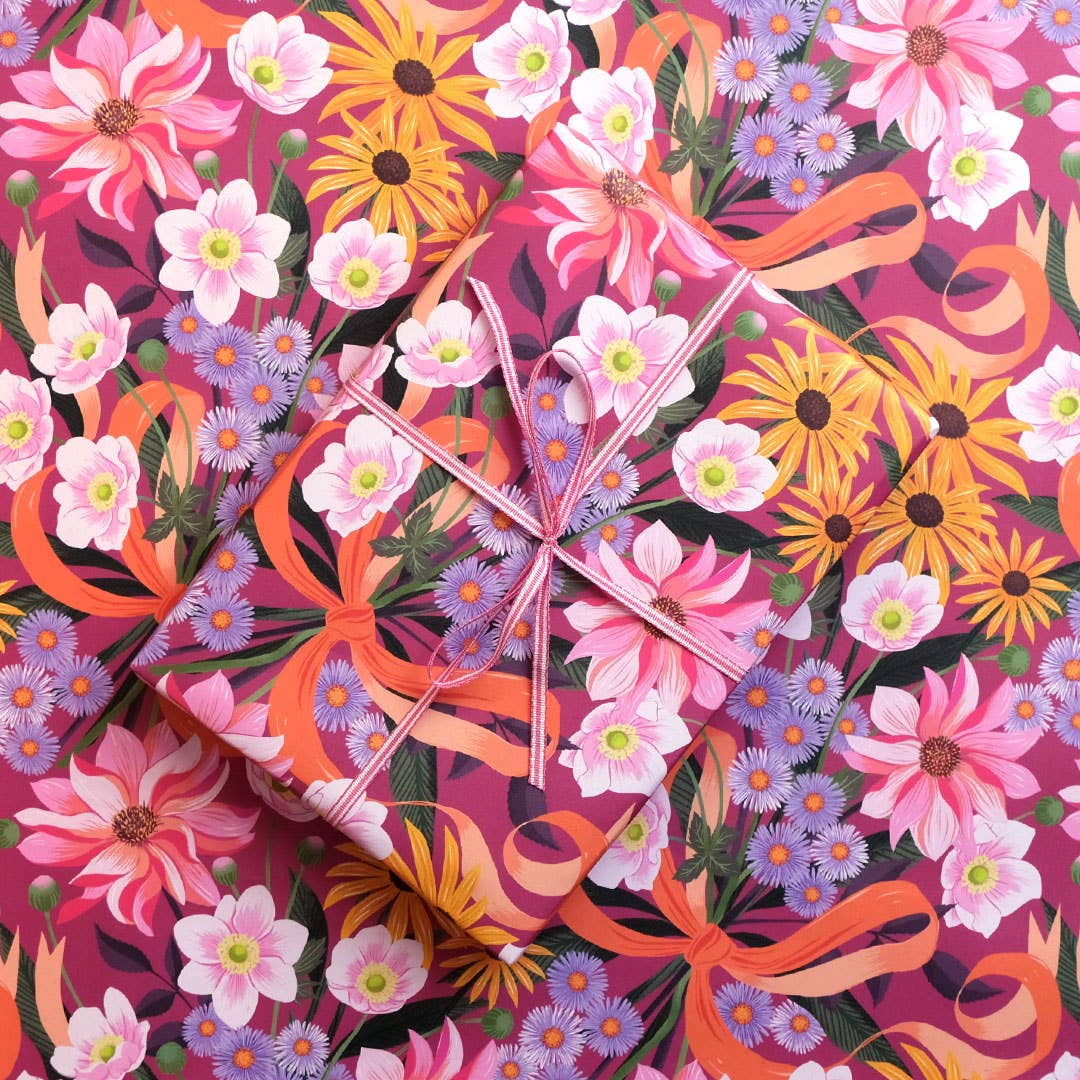 Autumn Bouquet Wrapping Paper Sheet