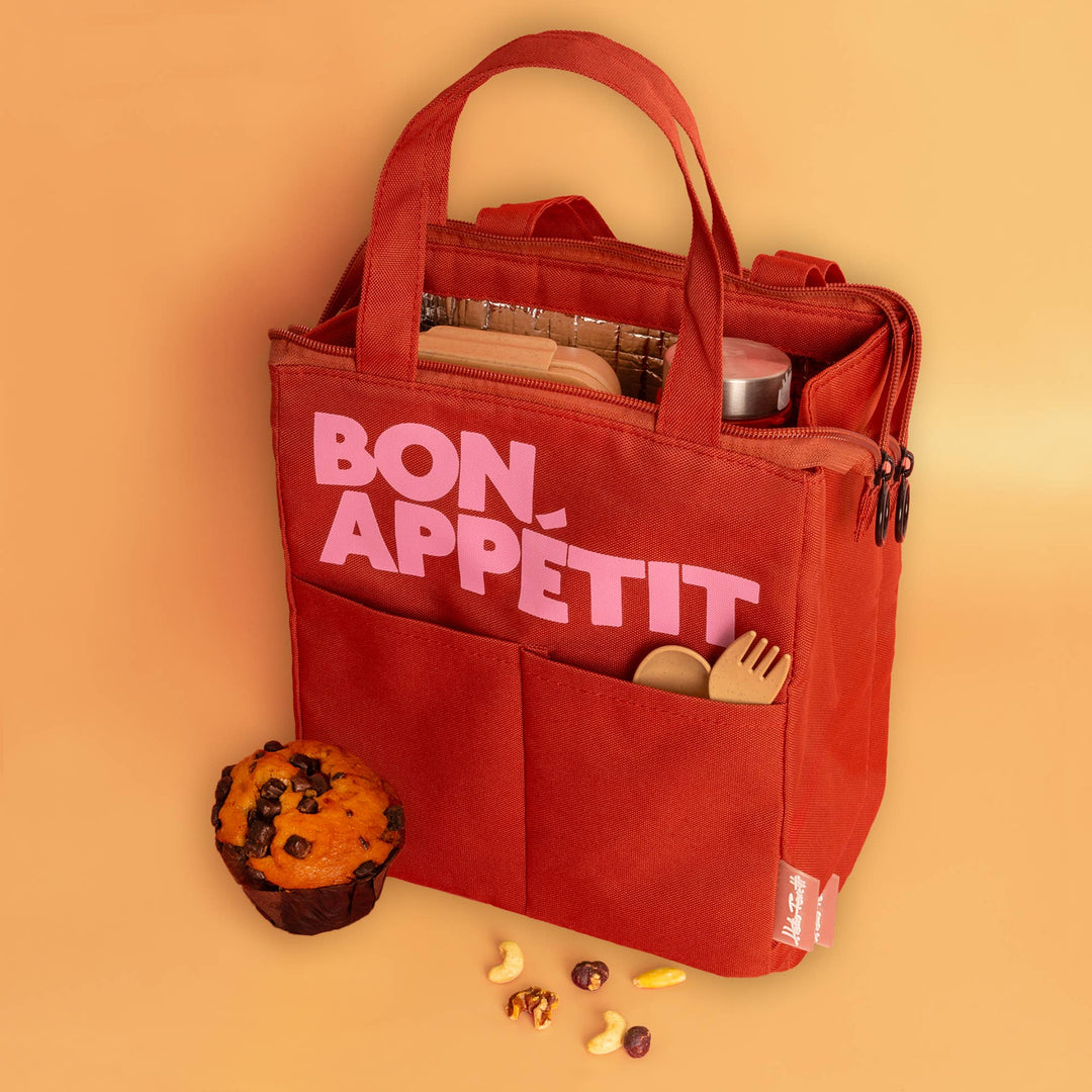 Bon Appetit Lunch Bag in Rich Red