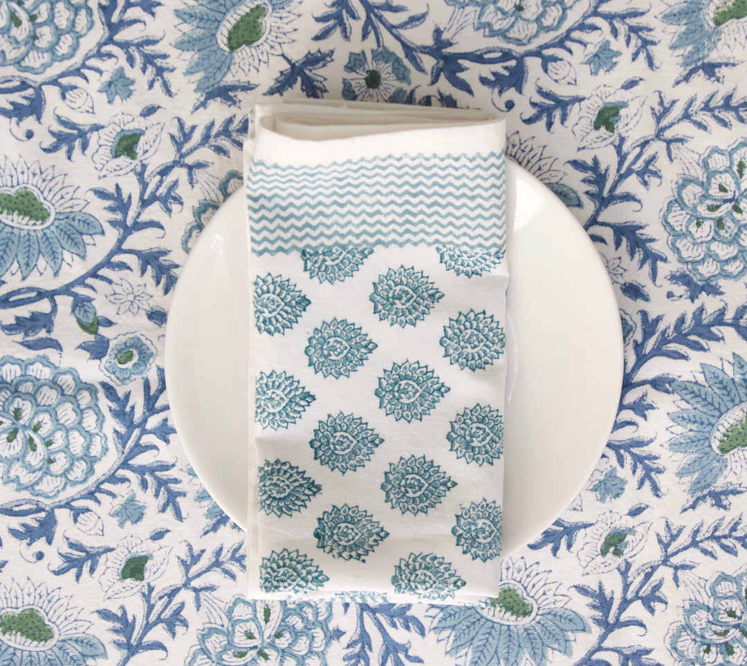 Sunny Day Blockprinted Tablecloth