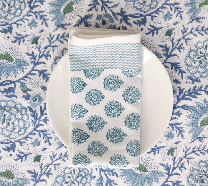 Sunny Day Blockprinted Tablecloth