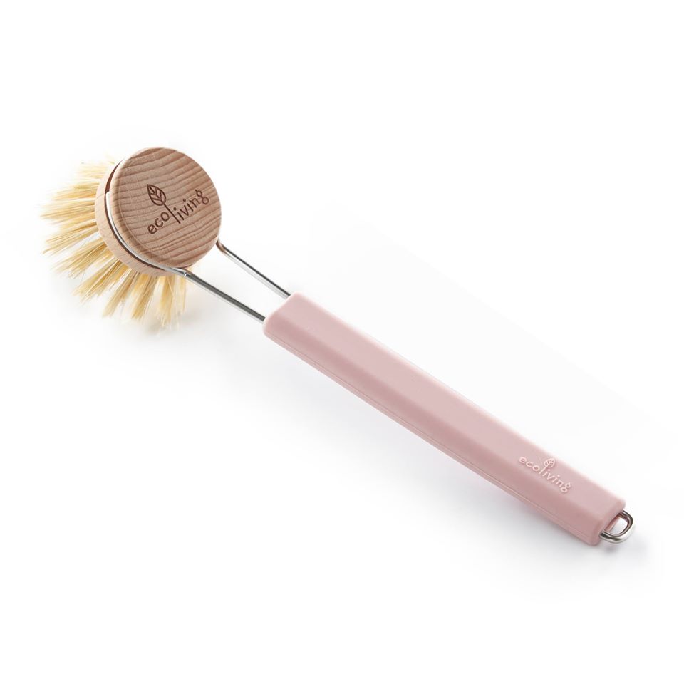 Silicone Handle Dish Brush - Pink